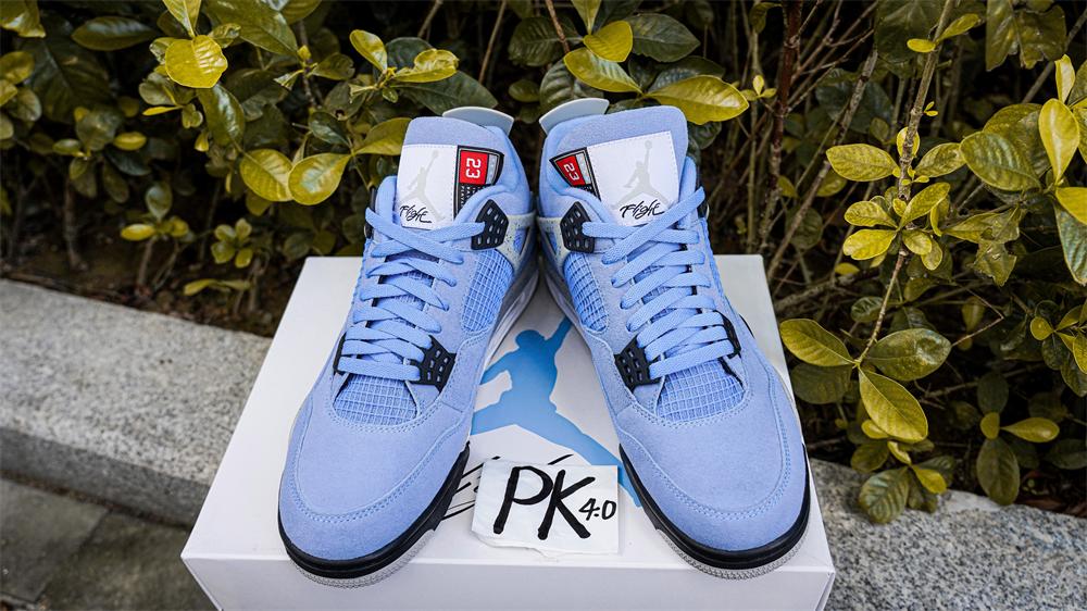 PK GOD Jordan 4 Retro University Blue RETAIL MATERIALS READY TO SHIP